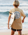 Seaesta Surf Co / Shoreline Tee / Faded Mustard Yellow / Youth