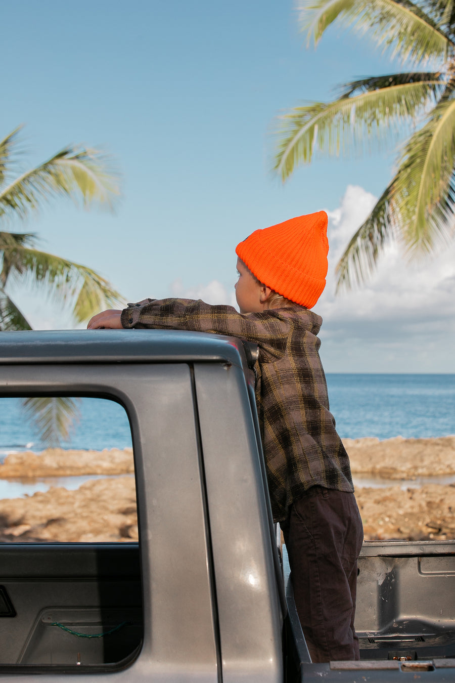 Patch Beanie / Youth / Papaya