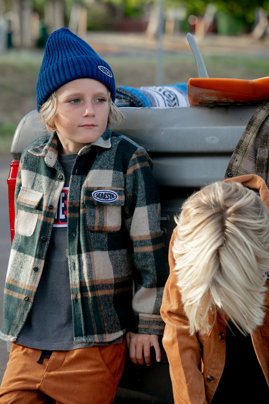 Patch Beanie / Youth / Navy