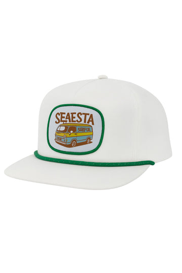 Sun Chaser Patch Snapback Hat / Ivory