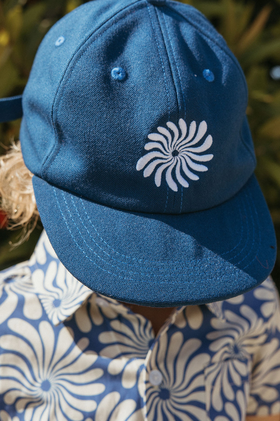 Wavy Floral Youth Dad Hat