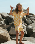 Seaesta Surf x Rob Machado Surfboards / Golden Smile / KIDS Button Up Shirt