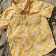 Seaesta Surf x Rob Machado Surfboards / Golden Smile / KIDS Button Up Shirt