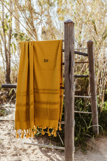 Mustard Yellow Oversized Beach Towel