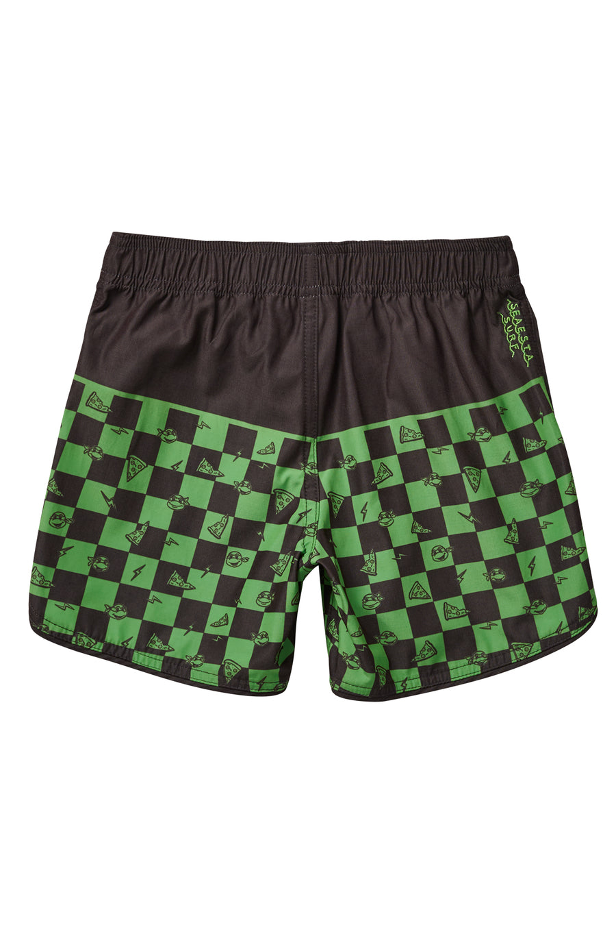 Seaesta Surf x Teenage Mutant Ninja Turtles® Mutant Checker Boardshorts / Turtle Green