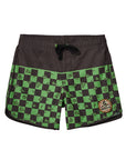 Seaesta Surf x Teenage Mutant Ninja Turtles® Mutant Checker Boardshorts / Turtle Green