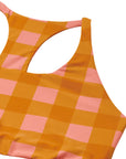 Women's Sports Bra / Seaside Gingham