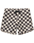 Seaesta Surf x Peanuts® Black & White Checkerboard Boardshorts / Strand