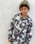 Seaesta Surf Sea Abyss Black & White Tie Dye Hoodie / Youth