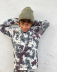 Seaesta Surf Sea Abyss Black & White Tie Dye Hoodie / Youth