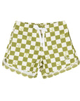 Seaesta Surf x Peanuts® Checkerboard Boardshorts / Moss