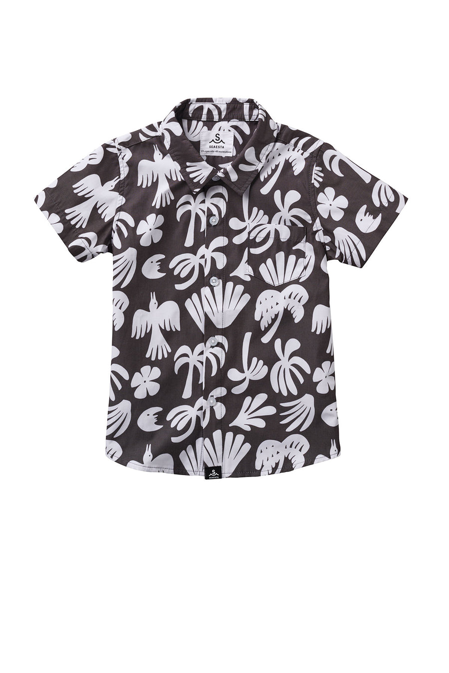 Seaesta Surf x Ty Williams Button Up Shirt / KIDS / Charcoal