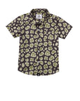 Calico Crab Button Up Shirt / KIDS / Charcoal