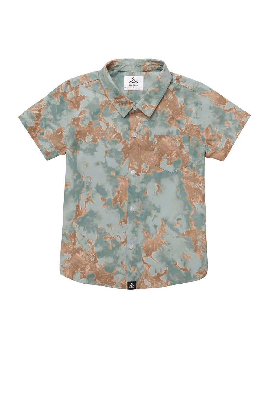 Sea Abyss Button Up Shirt / KIDS / Turquoise