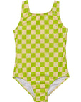 Seaesta Surf x Peanuts® Snoopy Checker Swimsuit / Lime