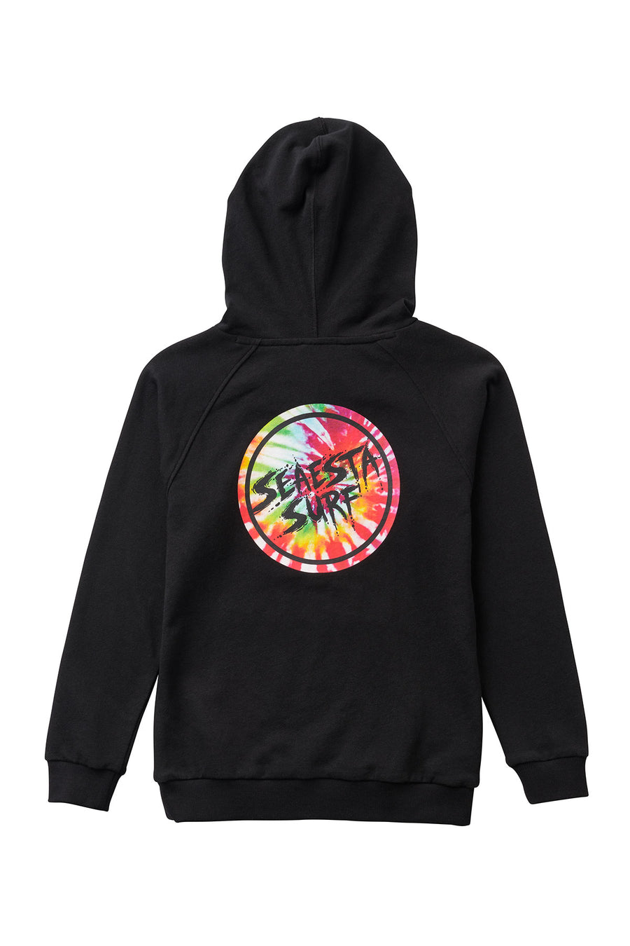 Seaesta Surf Black Hoodie with Tie Dye Graphic / Youth